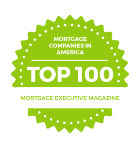 First Heritage Mortgage Top 100 Mortgage Companies in America Award from Mortgage Executive Magazine badge